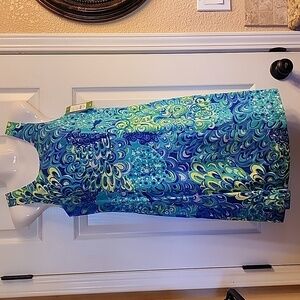 NWT Lilly Pulitzer Cathy Shift Dress Sea Blue Lilly's Lagoon Women's Size 0